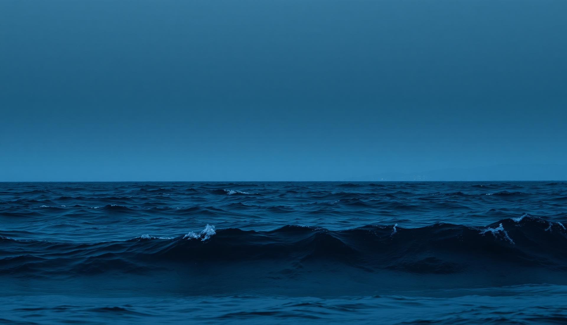 Cold Nordic sea at twilight