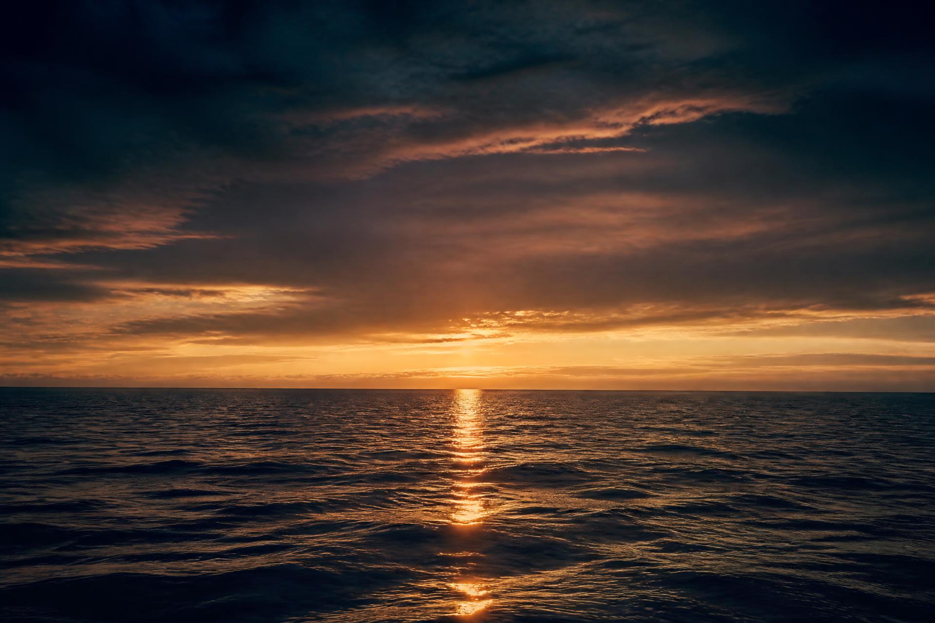 North Sea at sunset